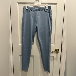 FADED GLORY Stretch Waist 2 Pocket Flat Front Pull On Denim SIZE LARGE Pre Loved